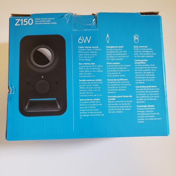 LOGITECH Z150 Multimedia 2.0 Speaker System 6W | Midnight Black | NEW - Picture 3 of 9